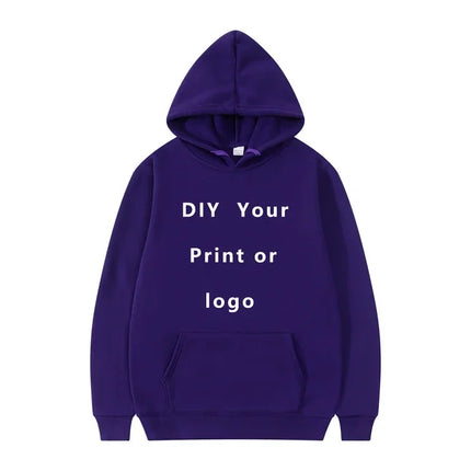 2024 Man Woman Casual Custom Printed Text DIY Hoodie Customized Logo Personalized Hoody Custom Hoodies Text Logo Sweatshirt