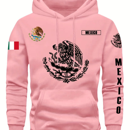 Hoodie Sweatshirt Mexican Flag Eagle Featuring Cactus Pirate Daily Outdoor Fitness Sport Casual Warm Autumn Winter Men Women Top