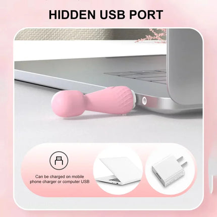 10 Speed Mini Wand Vibrator USB Charger G Spot Clitoris Stimulator Anal Dildo AV Massager Female Masturbator Sex Toys for Women
