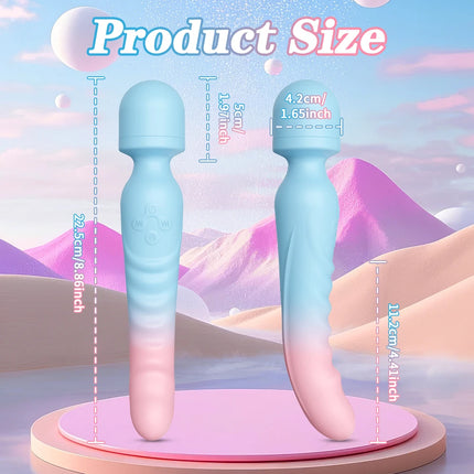 AV Magic Wand Heating Dildo Vibrator for Women Nipple Vagina Clitoris Stimulator Massager Couple Masturbation Adult Sex Toys