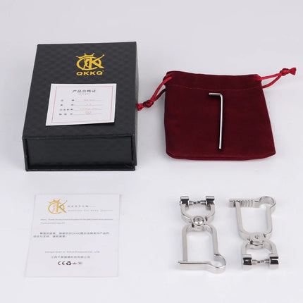 QKKQ Handheld Stainless Steel Nipple Clamp Nipples Stimulator Sexy Tools Teat Bondage For Women Couple Intimate Game BDSM Toys