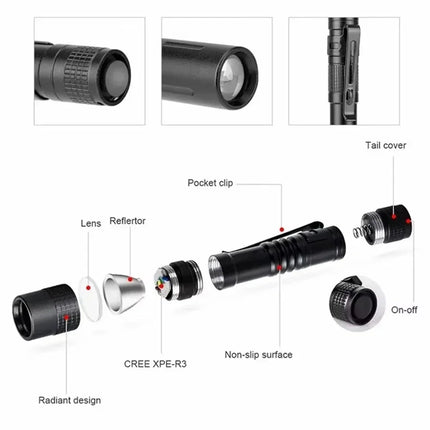 1PC Pen Doctor LED Flashlight Mini 9/13cm Portable White Light Dentist Nurse Torch Camping Hiking Adventure Out Flashlights