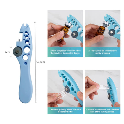 2024 New Nurse Ampoule Bottle Opener Creative Handle Cutting Device Medical Grinding Wheel Bottle Breaker Medical Tool