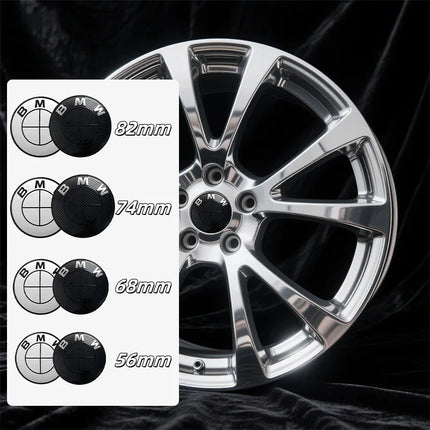 The new badge is suitable for the 45mm standard badge of BMW collective ABS 82/74mm hood/trunk 56/68mm wheel cover.