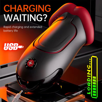 APP Control Squeezable Electric Male Masturbator Cup Deep Throat Mouth Blowjob Vibrator 360° Wrapped Pocket Puss Sex Toy for Men
