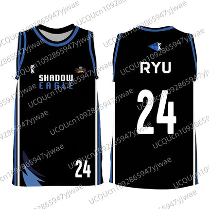 Shadow EAGLE JERSEY Gmmtv STARLYMPICS Men's Women's Sports Vest Black Player Basketball Game Jersey Children Tank Tops