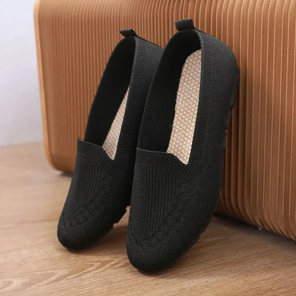 Casual Shoes Women's Summer Mesh Breathable Flat Shoes Ladies Comfort Light Sneaker Socks Women Slip on Loafers Zapatillas Muje