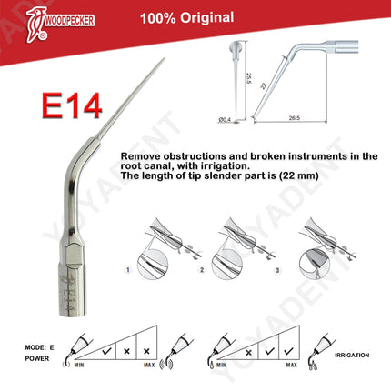 Woodpecker Tips DTE Dental Ultrasonic Endo Scaler Tips Scaling Tips Fit EMS UDS NSK SATELEC Scaler Handpiece Dentistry Tools