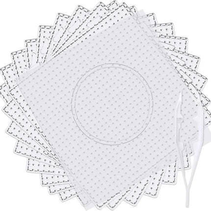 1/4/9pcs 5mm Large Square Fuse Beads Pegboards Plastic Beads Boards with Ironing Paper, Beads Tweezers for Kids Craft Beads
