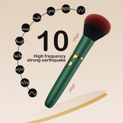 Electric Makeup Brush, USB Rechargeable Cosmetic Brush 10 Gear Vibration Makeup Brush For Liquid Powder Blusher Concealer