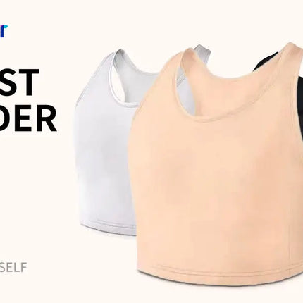 XUJI Transgender FTM Breathable Half Chest Binder Tank Top