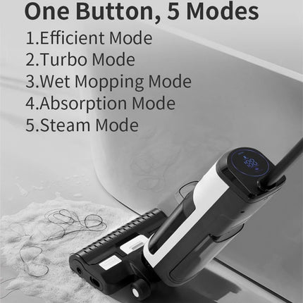2026 High End Cordless Wet Dry Handheld Steam Vacuum Cleaner RL9Max 14000Pa Strong Suction Brushless Low Noise Work Time 40mins