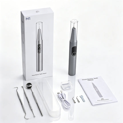 Visible Ultrasonic Dental Scaler Tartar Remover 5 Modes Household Teeth Cleaning Tools with LED Light Dental Cleaner Oral Care