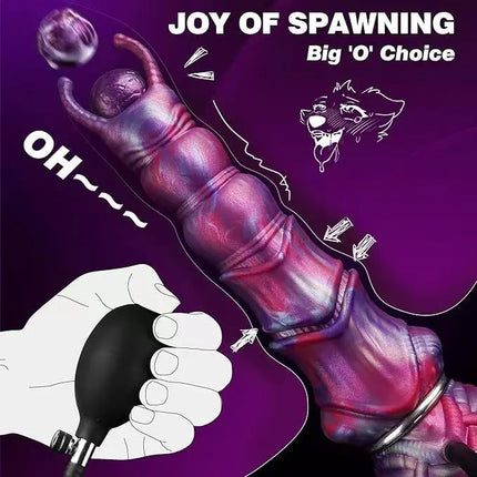 2 Style Inflatable Ovipositor Fantasy Laying Eggs Anal Plug Alien Dildo Penis Female Masturbator Vaginal Ball Sex Toys For Adult