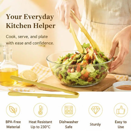Silicone Food Toast Tongs Trivet Tongs Non-slip Heat Resistant BBQ Salad Cooking Serving Clamp Steak Pasta Clip For Kitchen 2026