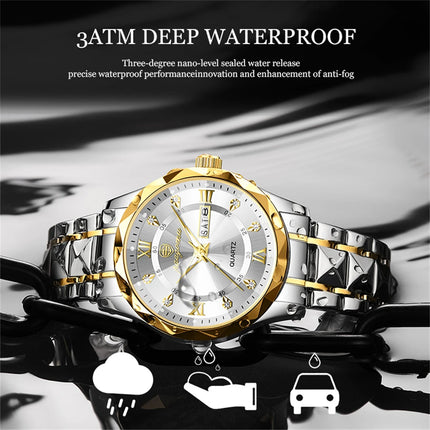 PAAZOMU Men's Wristwatch Top Brand Luxury Waterproof Luminous Date Week Men's Watches Stainless Steel Quartz Men's Watch Male reloj