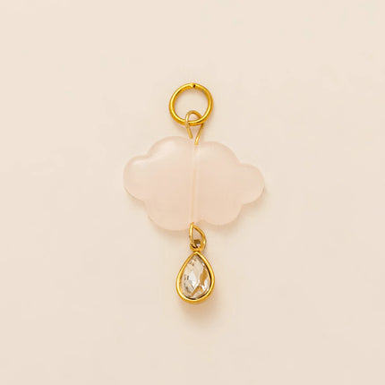 Stainless steel 18K gold-plated pendant jewelry DIY necklace bracelet making twelve zodiac cloud star retro jewelry accessories