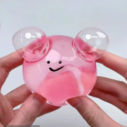 Squeeze Toy Adjustable Vacuum Squishy Stress Ball Toy for Stress Relief and Relaxation Transparent Bouncy Bubble Ball Party Gift