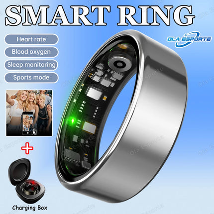 2026 New Smart Ring Heart Rate Blood Pressure Sleep Monitoring Motion Tracking 5ATM Waterproof Men Women Smart Ring Holiday Gift