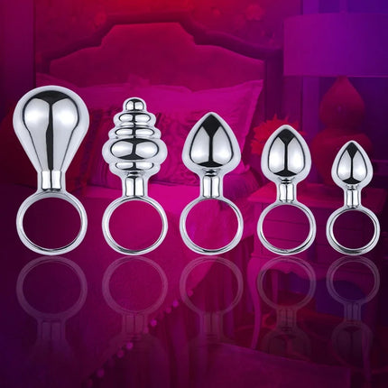 Exotic Accessories Metal Anal Plug With Pull Ring Adult Sex Products Anus Dilator Ass Stuff Tail Bdsm Erotic Games Novel Toys