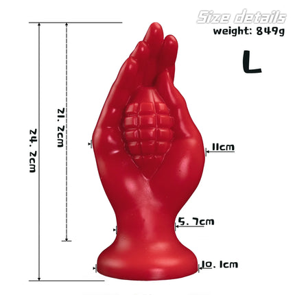 Red Fist dildo anal plug suction cup buttplug big hand stuffed butt plug large penis fist masturbators 18+sex toys for men women