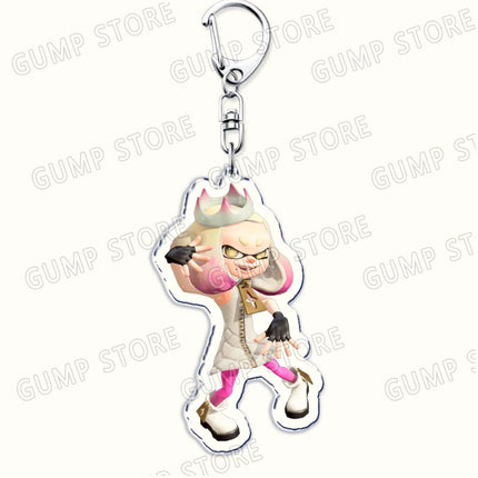 Popular Video Game Keychains for Accessories Bag Keyrings Marina Ida Inklings Pearl Houzuki Marie Octoling Jewelry Gamer Gifts