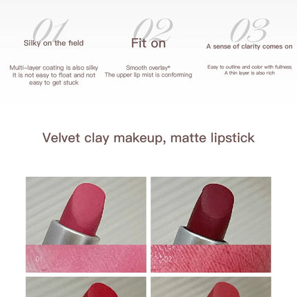 HERORANGE yarn felt velvet fog matte lipstick fog face velvet color holding makeup lifting color whitening lipstick