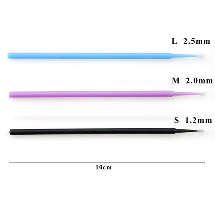 50/100PCS Disposable Eyelash Cleaning Brush Lip Brushes Micro Cotton Swab Eyelash Extension Individual Lash Removing Makeup Tool