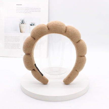 Women Girls Sponge Co Spa Makeup Bubble Terry Cloth Headband Puffy Retro Hair Bands Soft Hairband Headwear