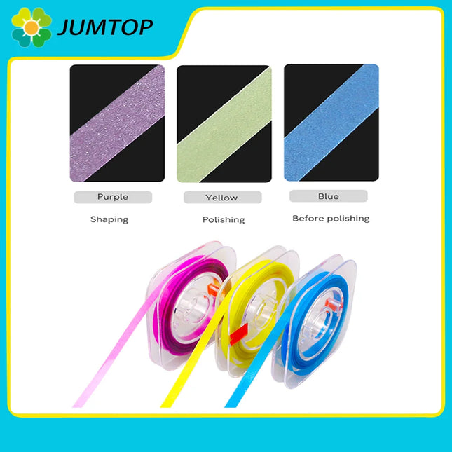 JUMTOP Dental Polishing Strip Roll Resin Teeth Grinding Sanding Shaping 3 Colors Dentistry Teeth Whitening Material