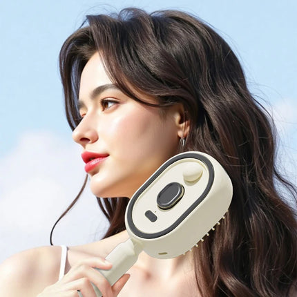 Electric Spray Air Cushion Comb Electric Steam Hair Brush Comb Rechargeable Steams Brush for Hairs Reduce Frizz Nourishes Hairs
