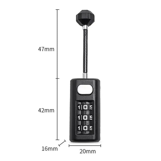 3-Position combination lock mini luggage padlock recoverable coded lock combination lock dormitory cabinet lock backpack zipper