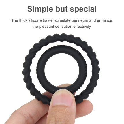 2 Types Silicone Cock Ring Scrotal Stretcher Delay Ejaculation Penis Ring Enlargement Male Chastity Device Sex Toys for Men