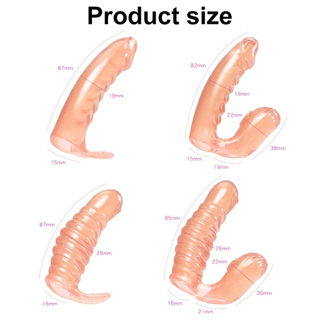 Textured Silicone Finger Cover for Clit G Spot Stimulation Skin-Friendly Massager Female Orgasm Toy for Lesbian Couples