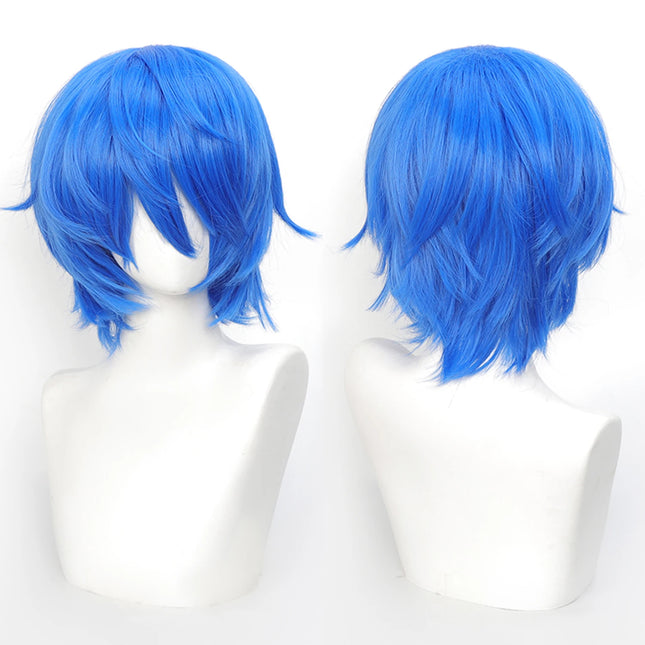 Cospaly Wigs Unisex Anime Wig 12cm/ 4.7 Inch Short Hair Wig Universal Costume Synthetic Wig with Bangs + Cap,for Party Festivals