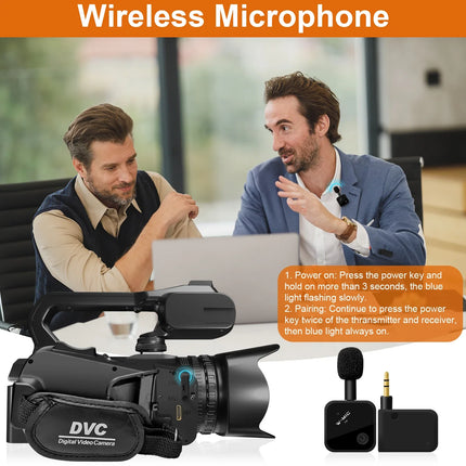 Full 4K Camcorder 64MP Youtuber Professional Digital Video Camera Streaming Auto Focus Photography Vlog Recorder 4" Touch Screen