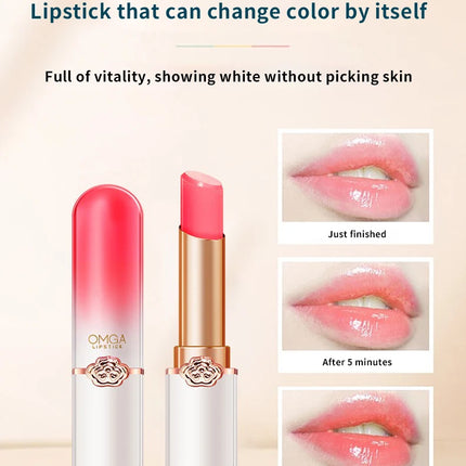 Peach Color Change Lipstick Non-Stick Cup Jelly Lipstick Moisturizing Moisturizing Color Change Lip Balm Warm Change Lip Balm