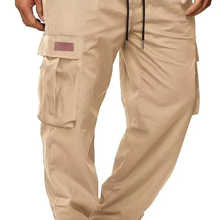 2024 Amazon Summer New Men's Work Pants European and American Independent Station Drawstring Multi Pocket Casual Pants