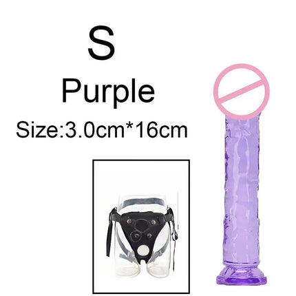 Wearable Strat on Penis Pants 6 Sizes Butt Plug Big Soft  Dildos Vaginal Masturbators Penis Suction Cup Dick Sex Toys for Women