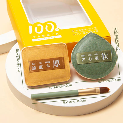 Soft Air Cushion Puff Makeup Blender Sponges Elastic Marshmallow Cosmetic Foundation Powder Set Powder Puff Set Box