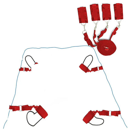 Adults Bed Hand And Foot Restraints Adjustable SM Bondage Straps Toys For Man Restraints Collar Bdsm Slave Goods Couples Game