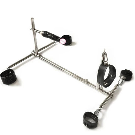 Sex Furniture Restraint Frame Female Masturbation Dildo Holder Adjustable Bondage Handcuffs Ankle Cuffs Adult Toys for Couples