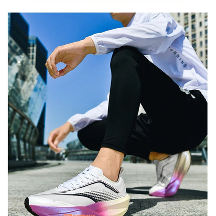 New Cushioning Running Shoes For Men Suitable Heavy Runners Lace Up Sports Women Non-slip Outdoor Athletic Male Sneakers