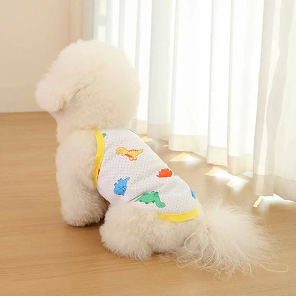 New Summer Small Dog Vest Summer Cool Thin Cat Sleeveless Vest Breathable Cute Medium Dog Halter Vest Clothes Puppy Halter Top