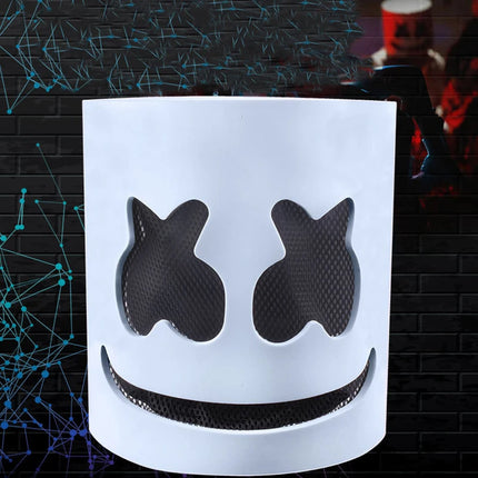 Hot sale Luminous Head Cover luminous DJ Marshmello mask Glowing Cosplay Headgear for Neon Night Club Music Rave Props