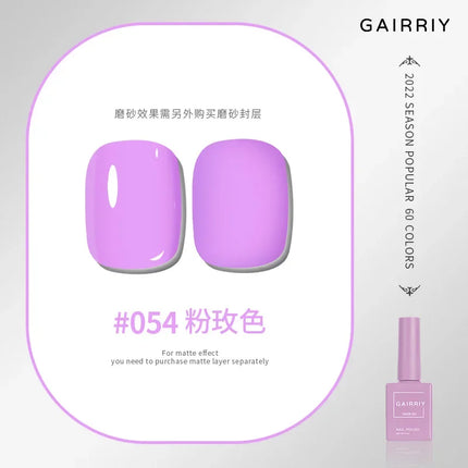Gairriy 15ml Gel Nail Polish 60 Colors Glitter Soak Off UV LED Semi-Permanent Varnish Nail Art Salon Nail Polish Free Shipping