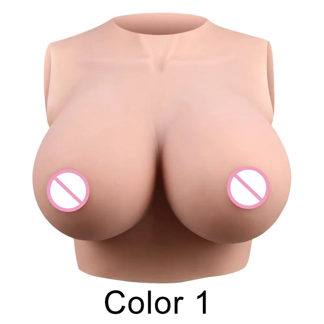 U-Charmmore H Cup Silicone Breast Forms Breastplate Fake Boobs For Crossdresser Drag Queen Cosplayer Transgender