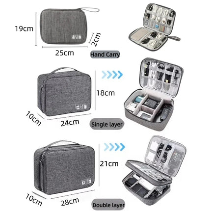 Travel Cable Storage Bag Organizer / Sac Rangement Câbles Voyage