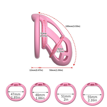 Male Chastity Cage Device Lock Belt Set Flat And Curved Rings ABS Material Removable Metal Lock Training Urethral Opening