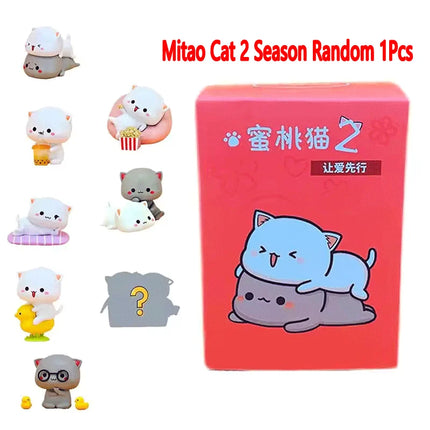Mitao Cat 2/3/4 Season Lucky Cat Cheap Cute Cat Blind Box Toys Blind Bag Cartoon Figure Doll Children's Birthday Christmas Gift